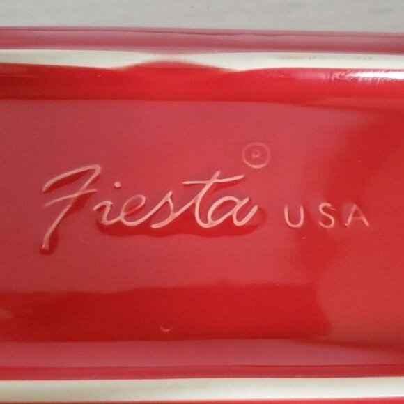 Fiestaware Fiesta CERAMIC Bread Tray Server Serving Plater Plate DISH Scarlet Re - Picture 12 of 16